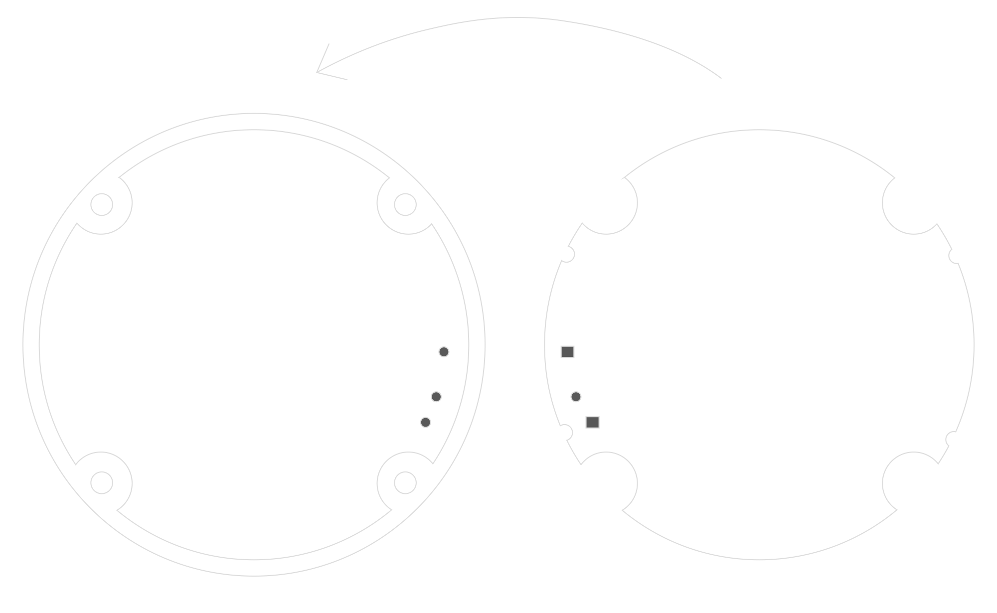  Matching the PCB to the enclosure instructions.