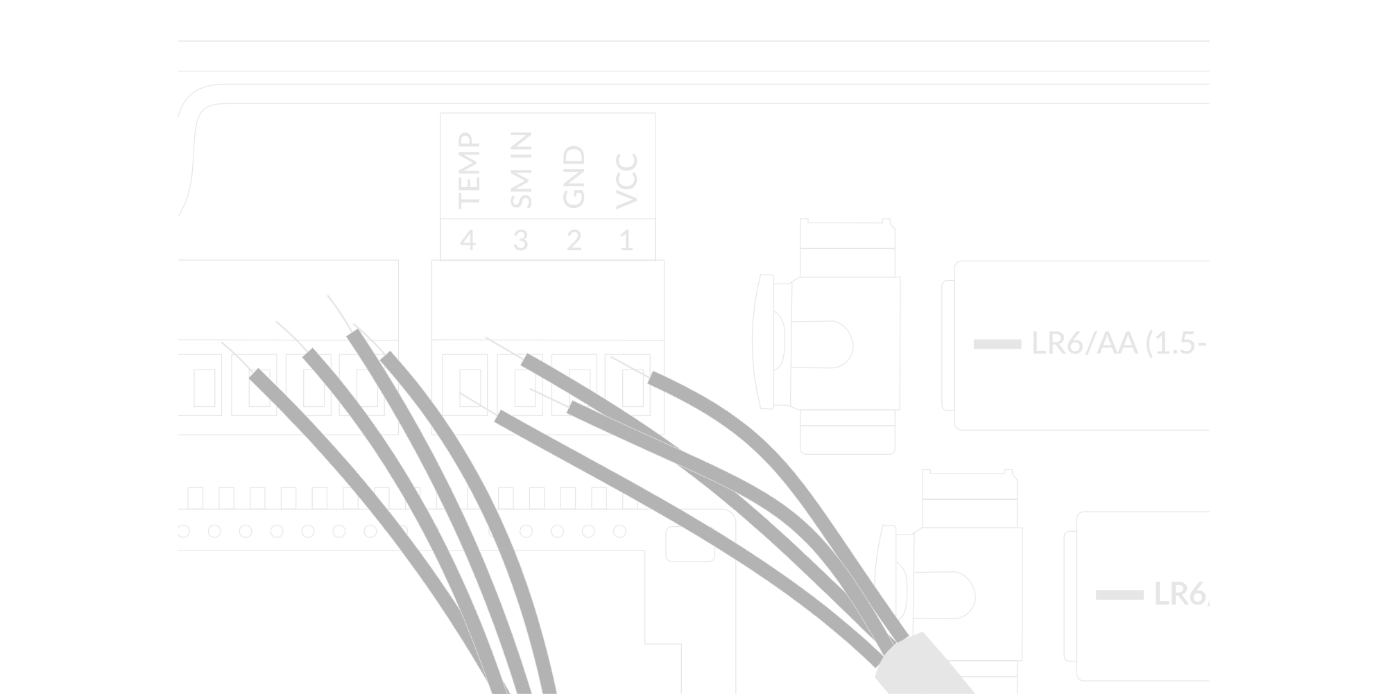 Input cable passing through the cable gland instructions