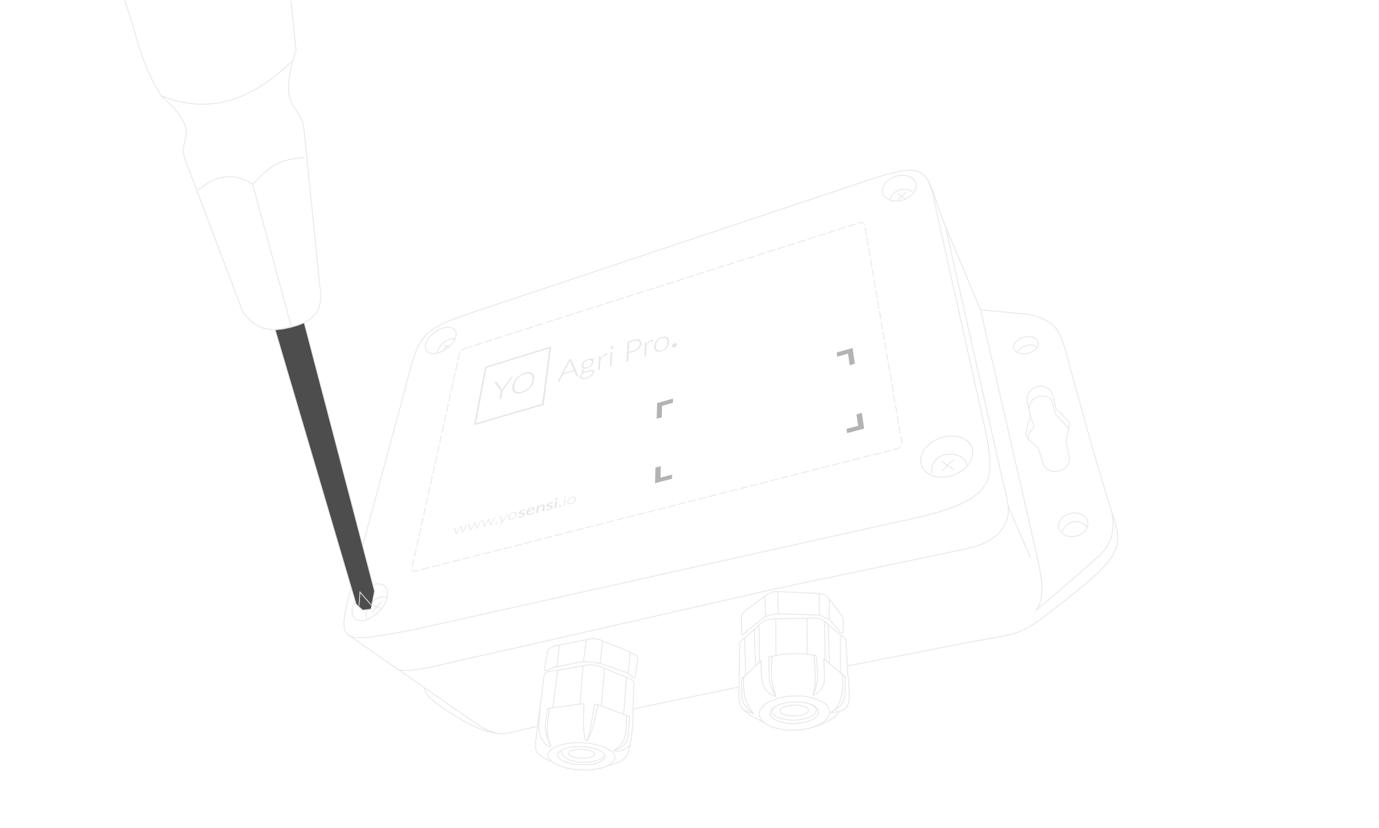 Unscrewing the device top cover