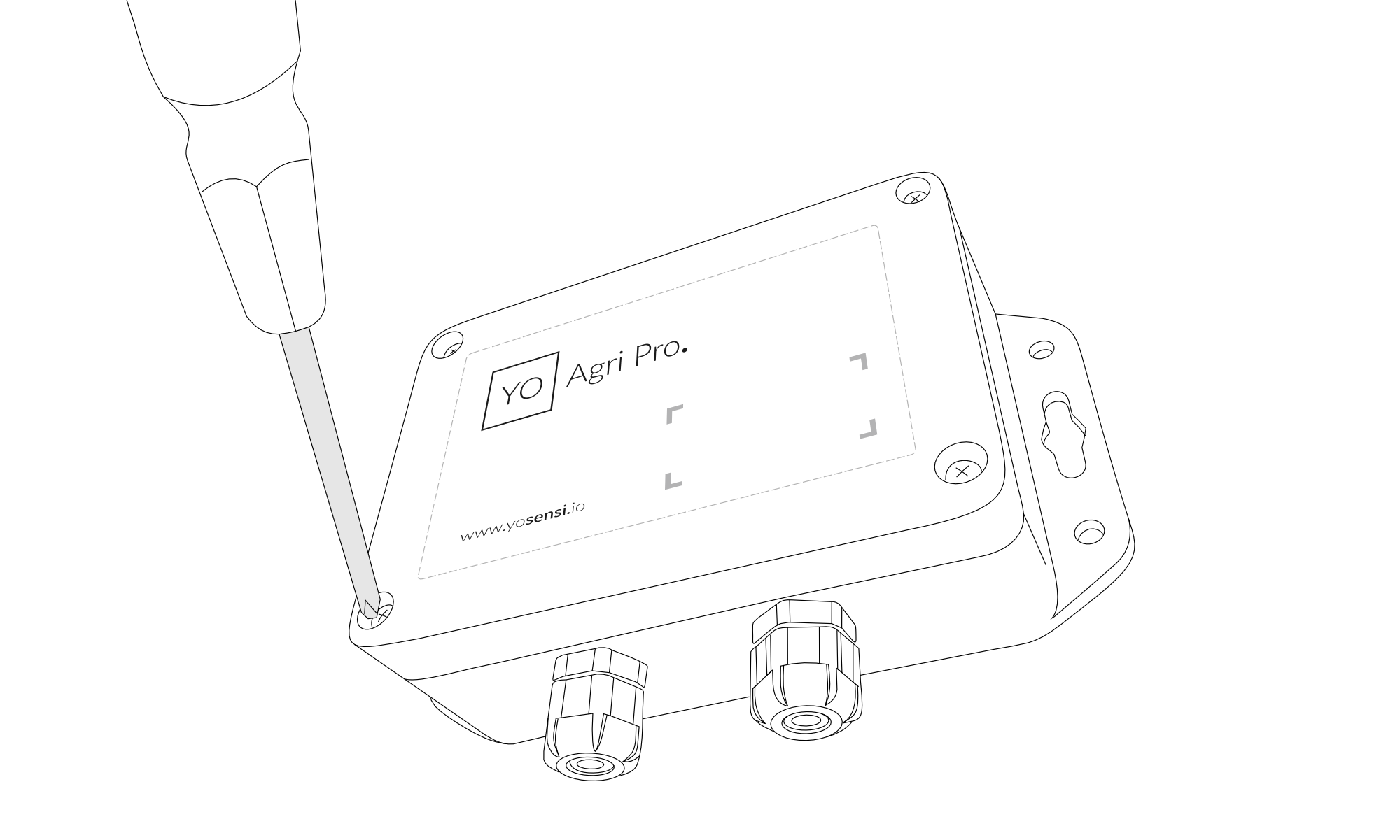 Unscrewing the device top cover