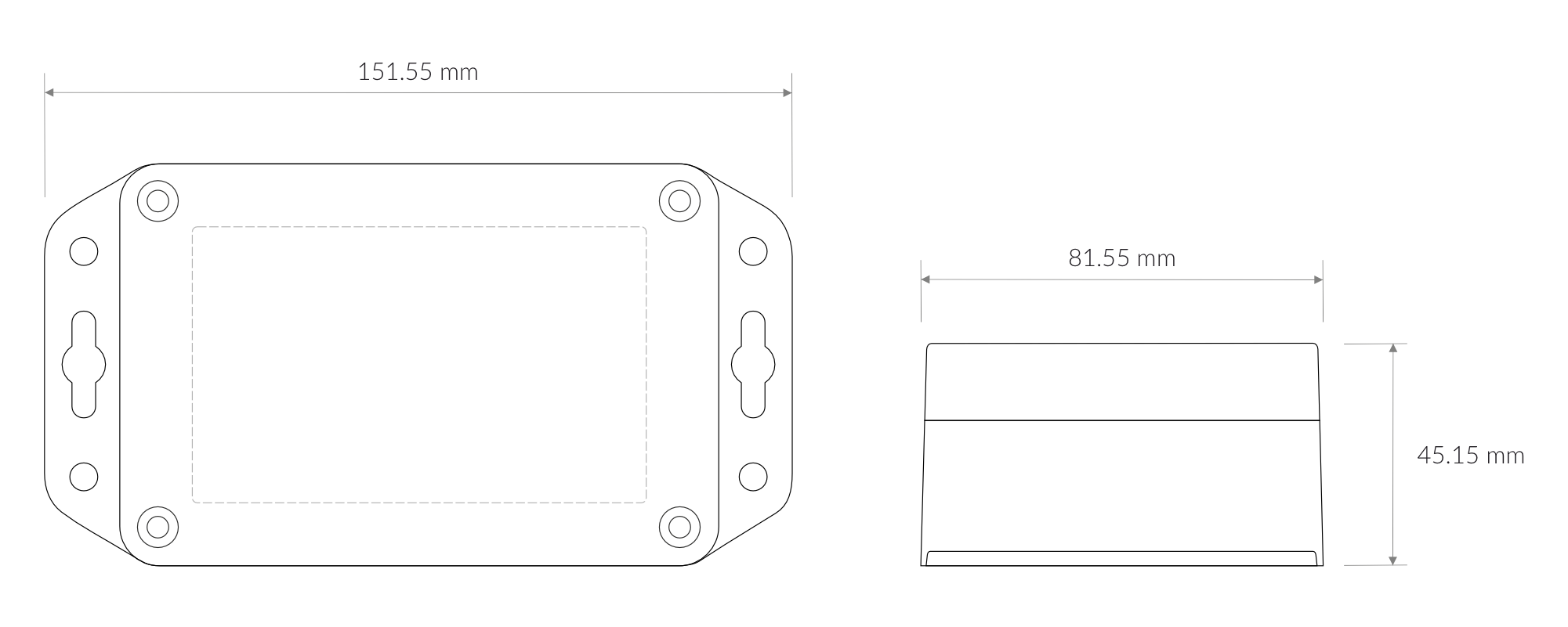 Dimensions of the device