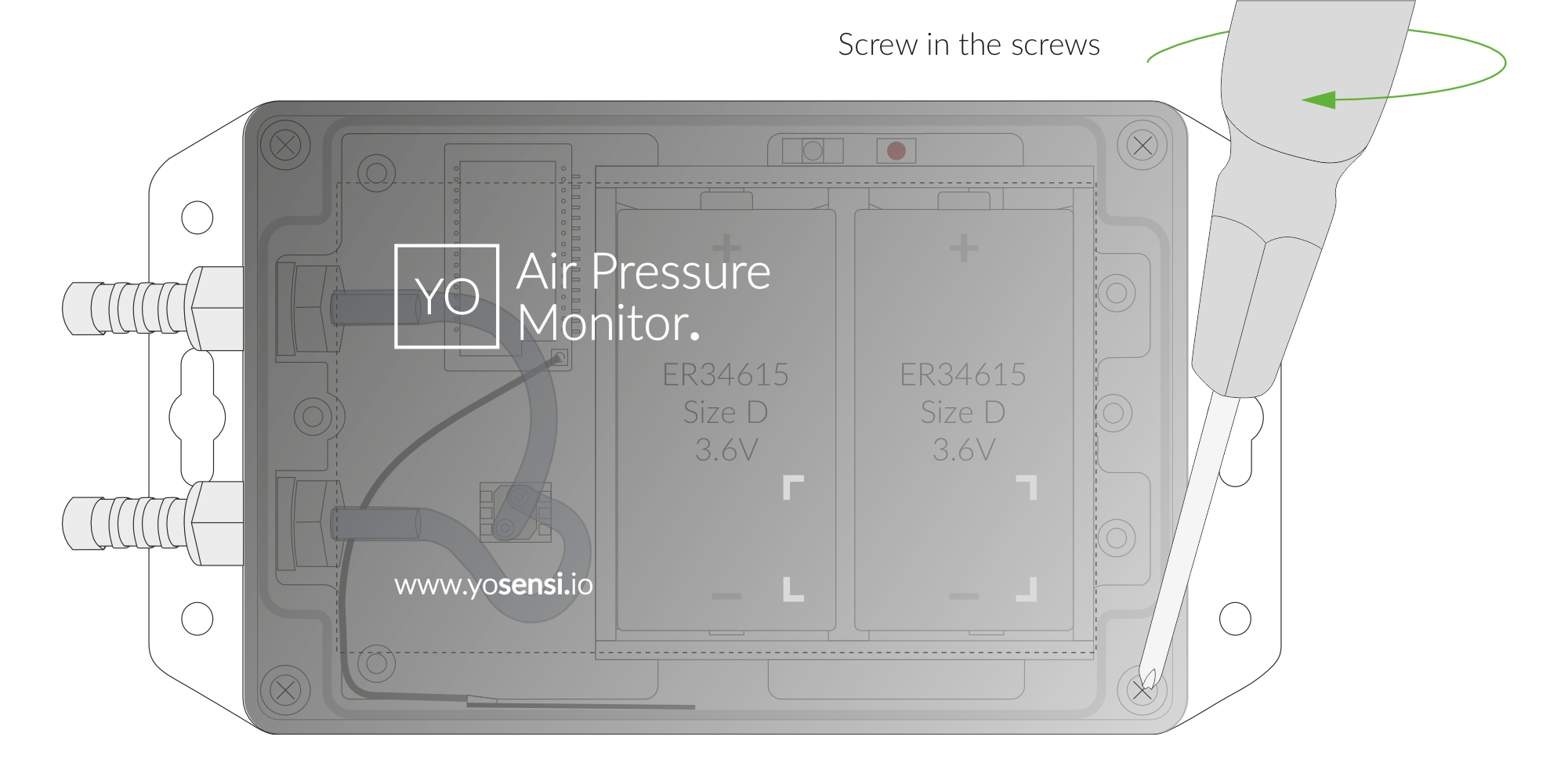 Screw the device back together