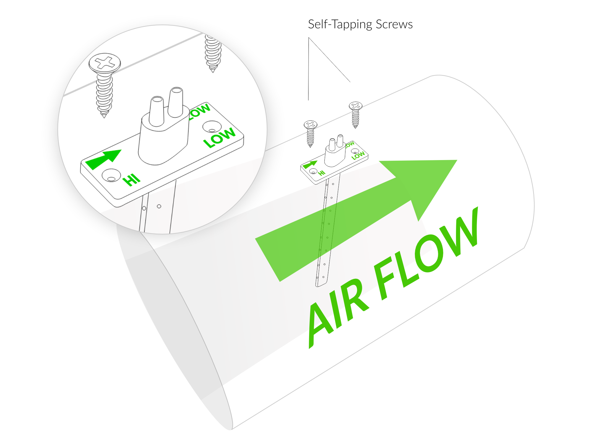 Mounting pitot tube instructions