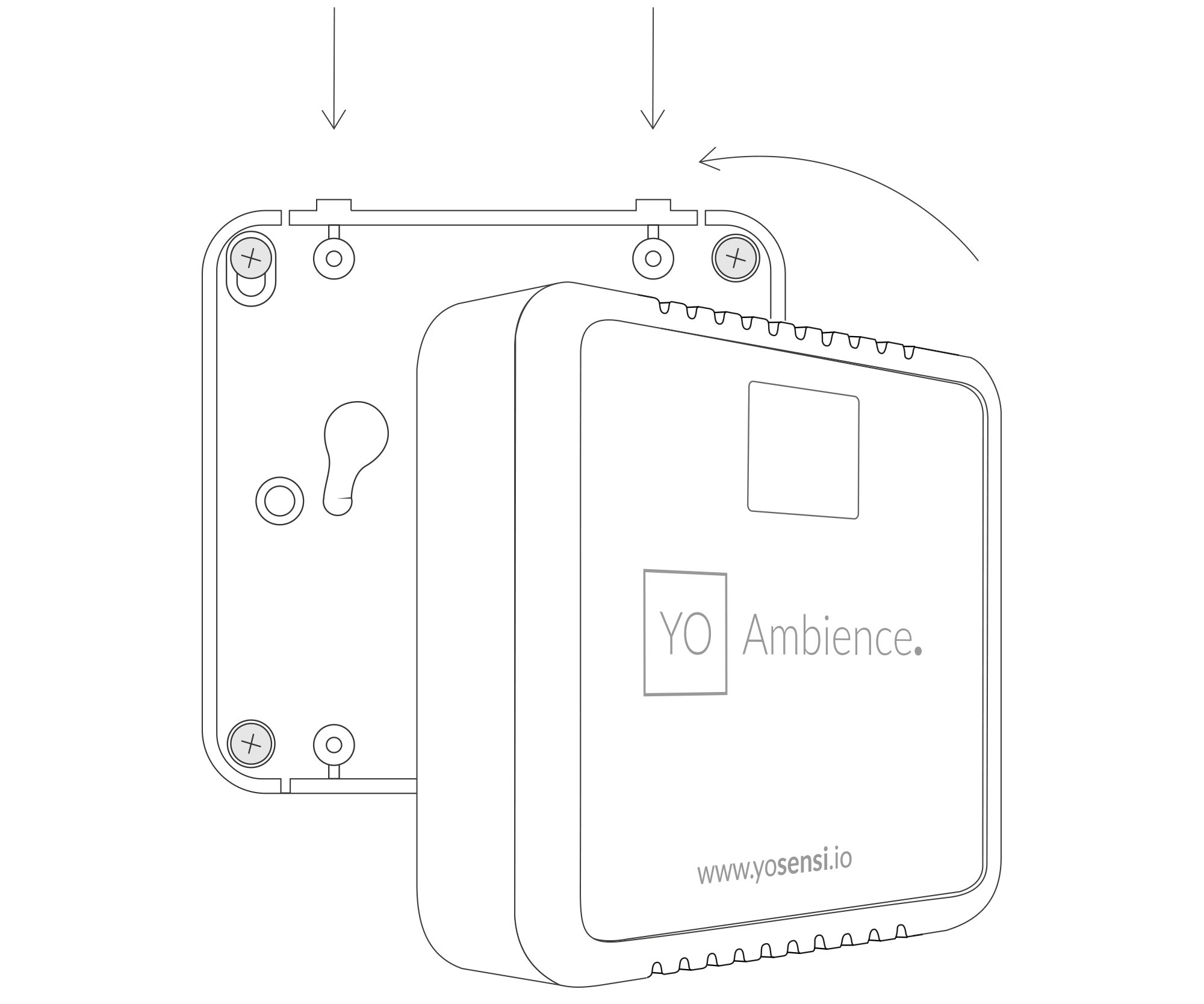 Placing device on the wall