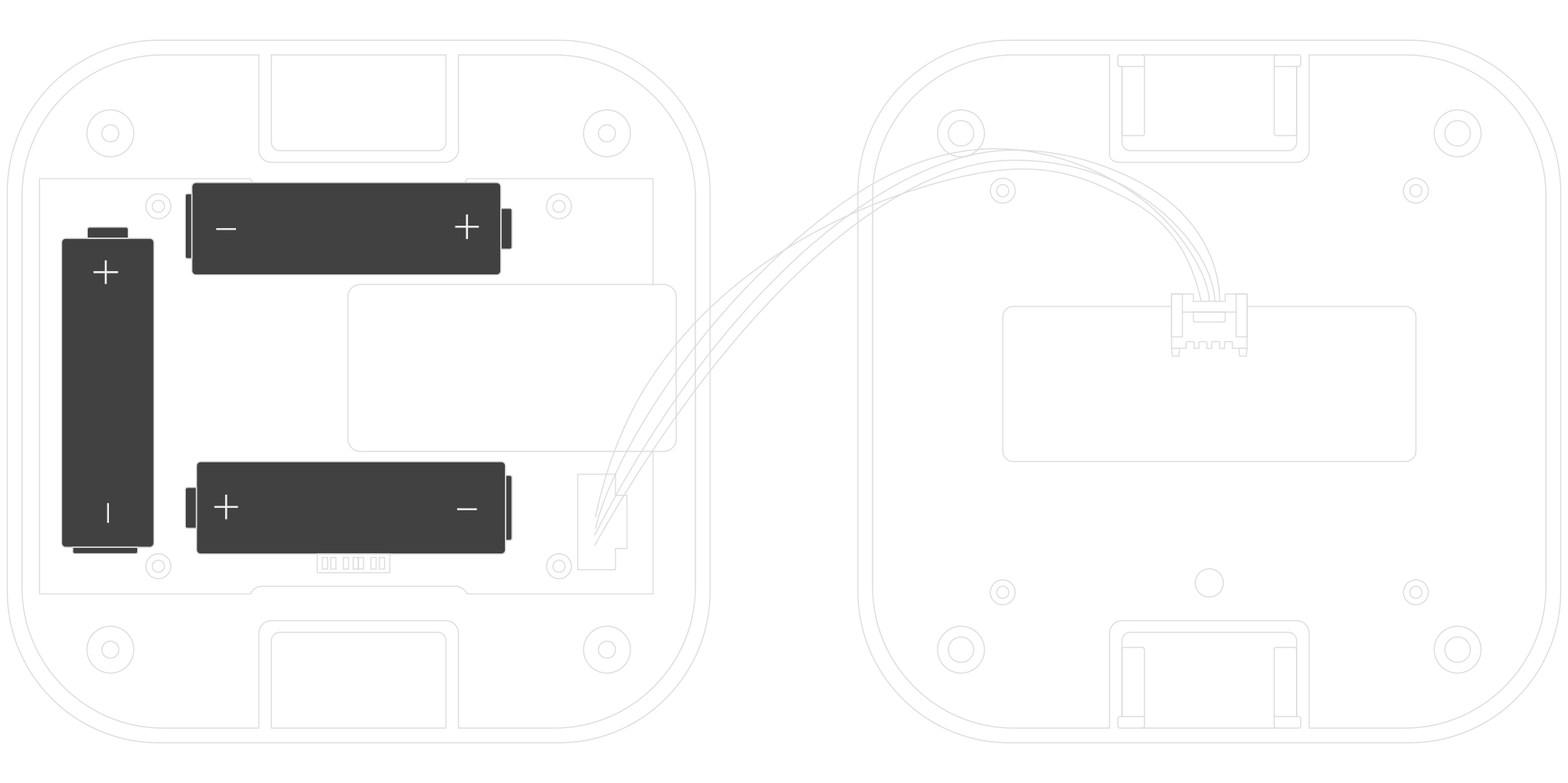 Instruction on placing batteries in the device