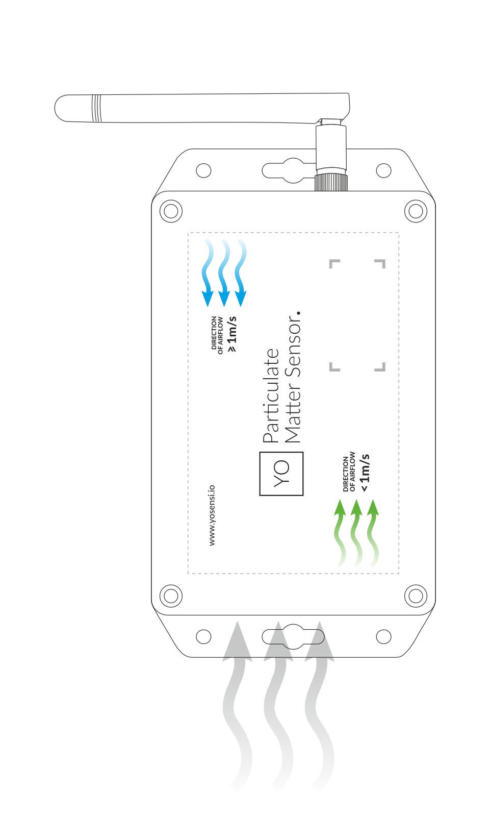 Vertical Placement - Airflow less than 1 m/s