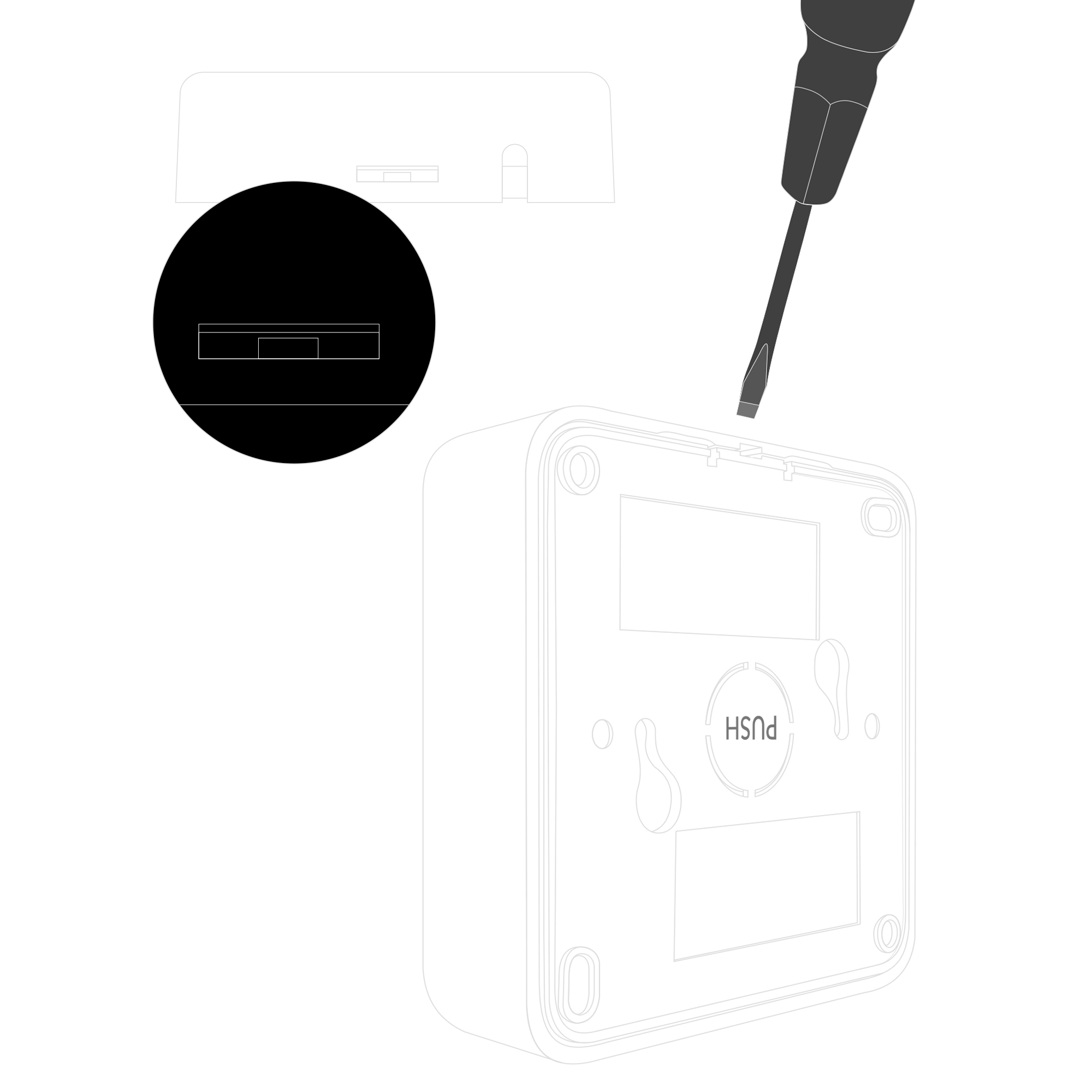 Opening the enclosure of the device