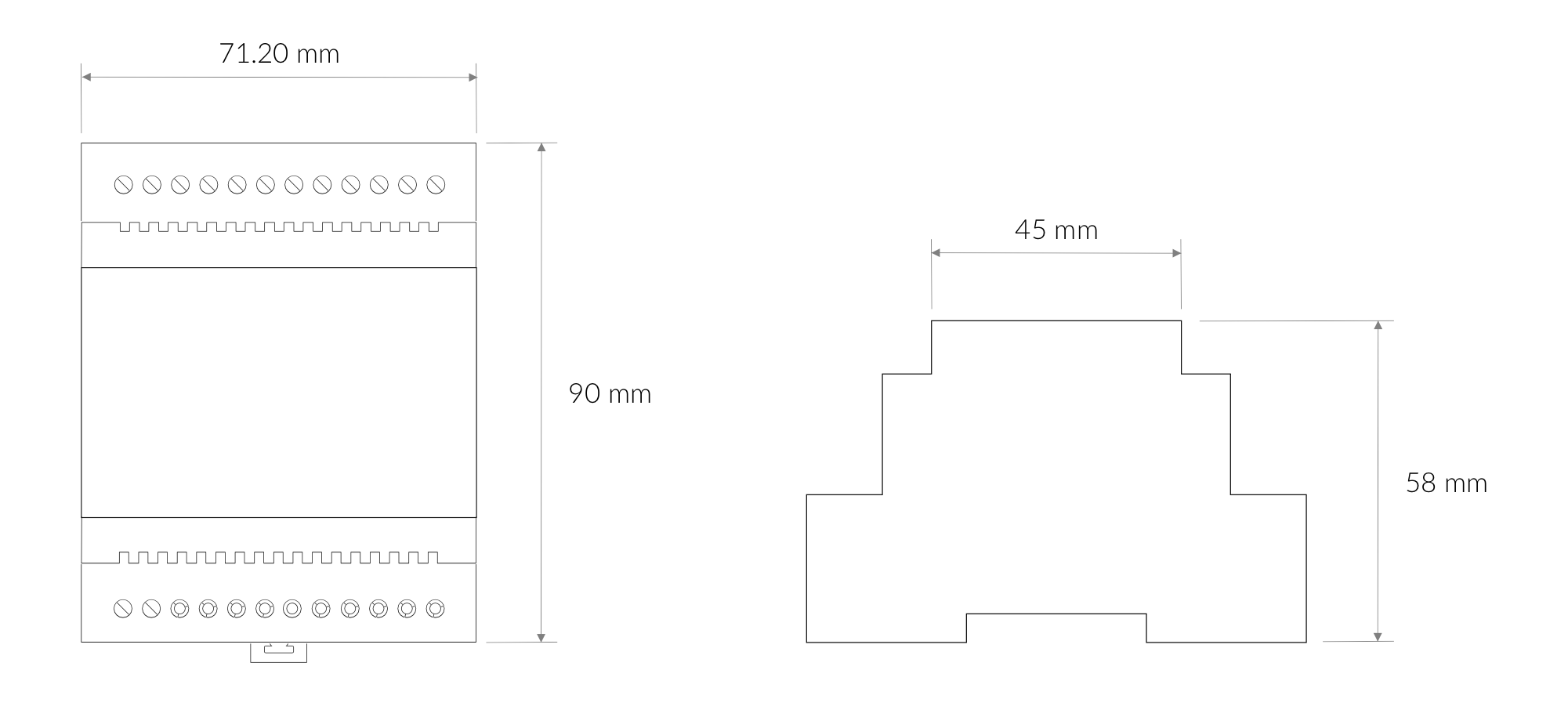 Dimensions of the device