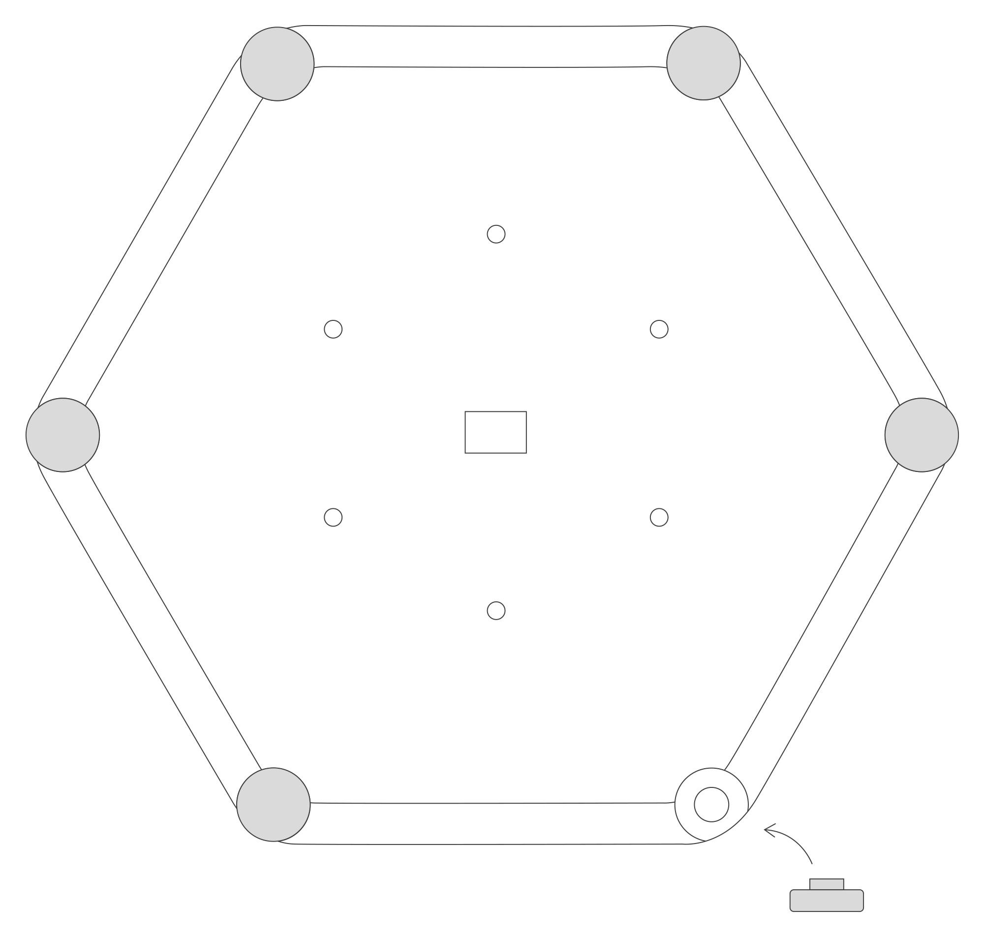 Installation of the rubber feet for a desk placement
