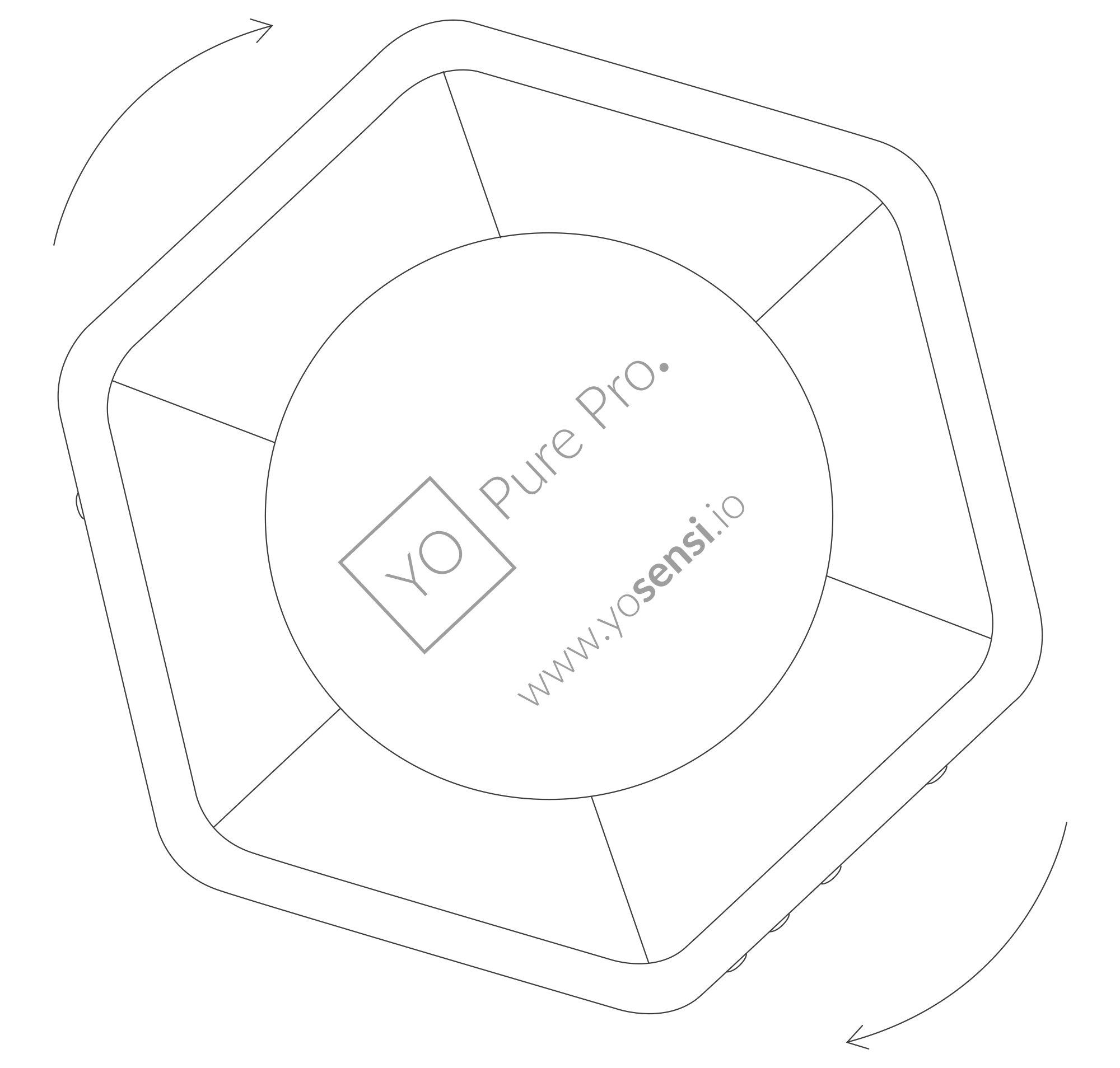 Turn the device clockwise after inserting it into the bracket for wall mounting