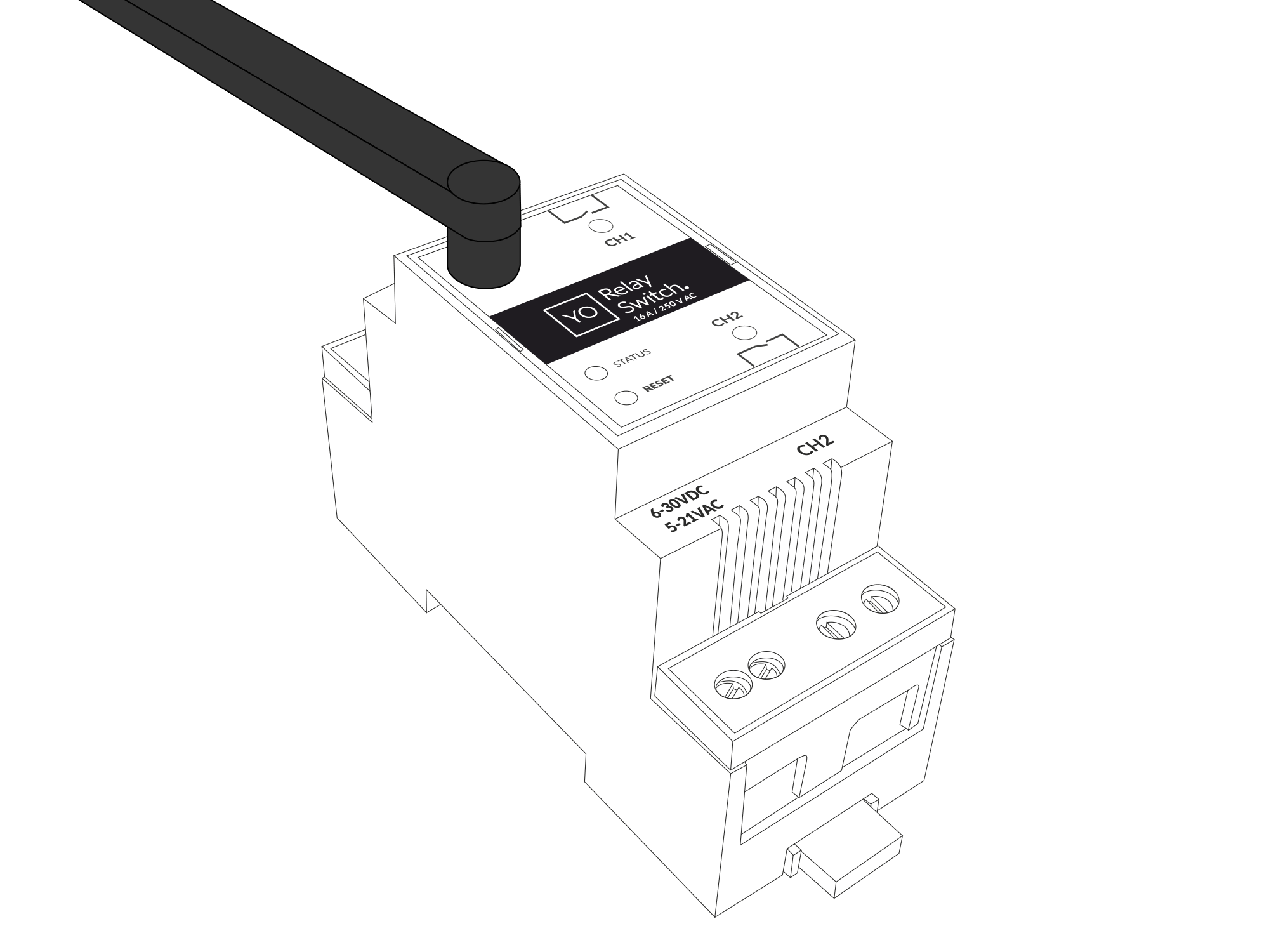 Connect the inputs to the individual channels of the device