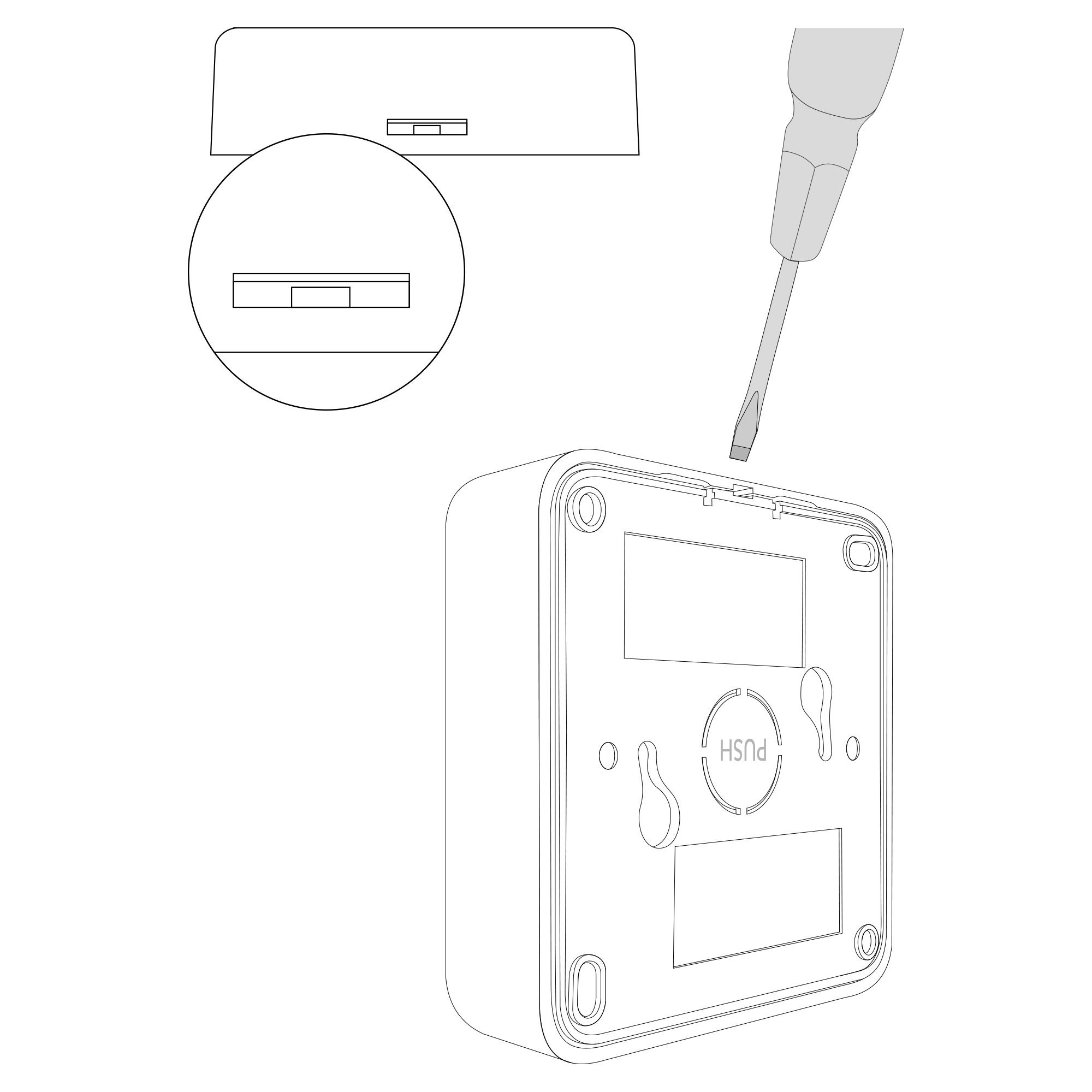 Device opening instructions