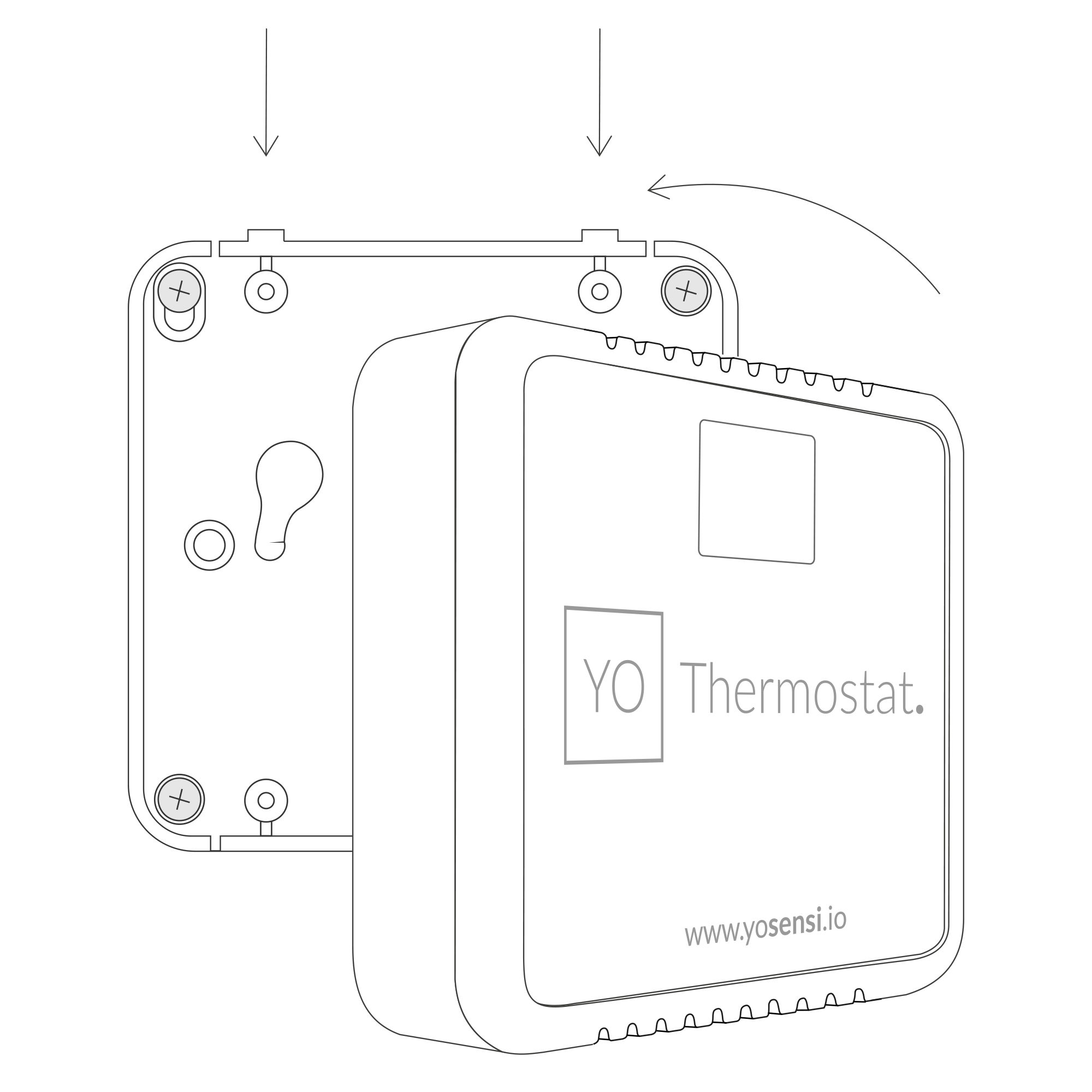 Placing device on the wall