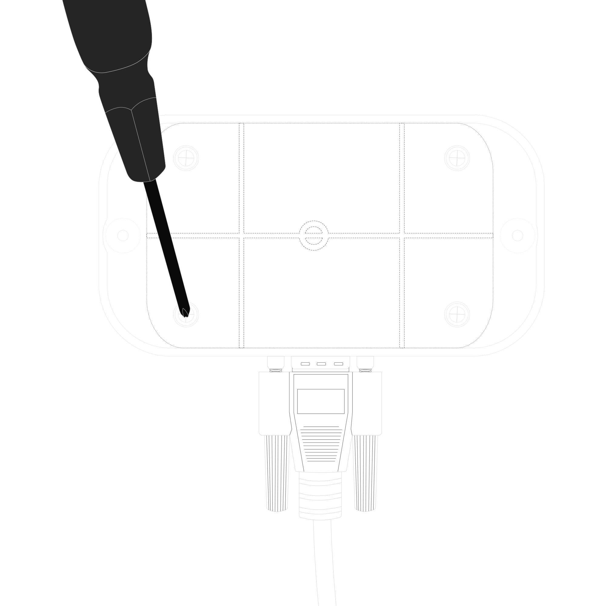 Back view of the device