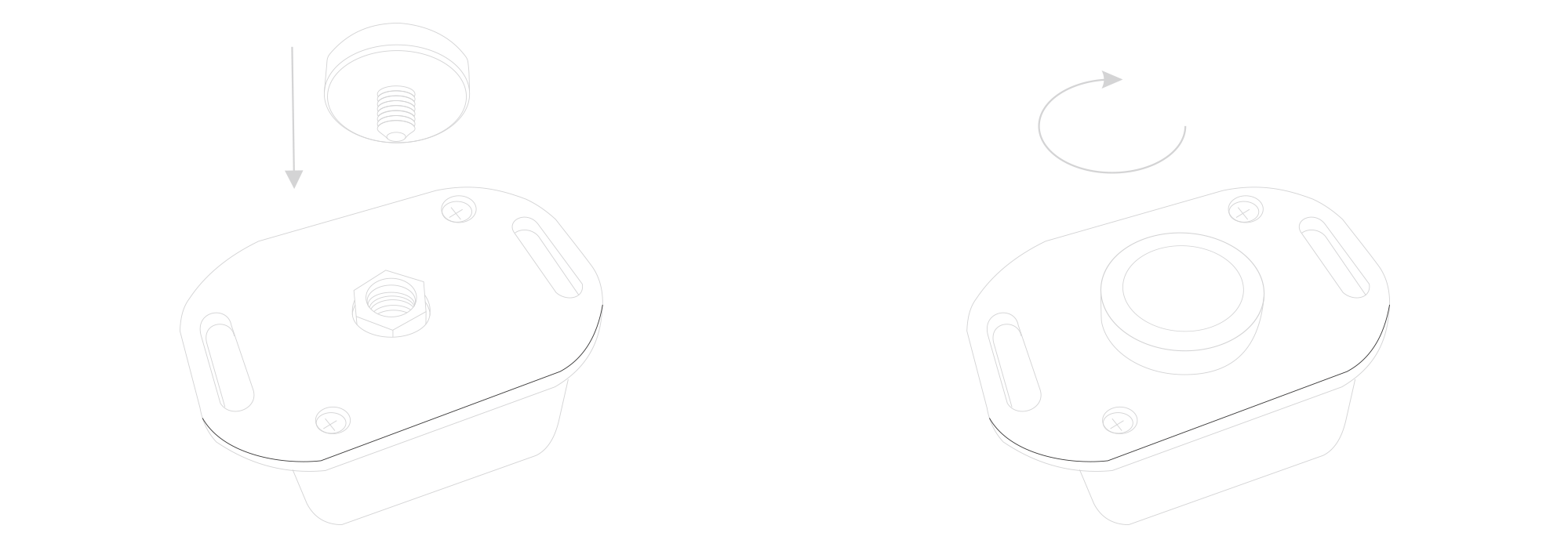 Magnet mounting view