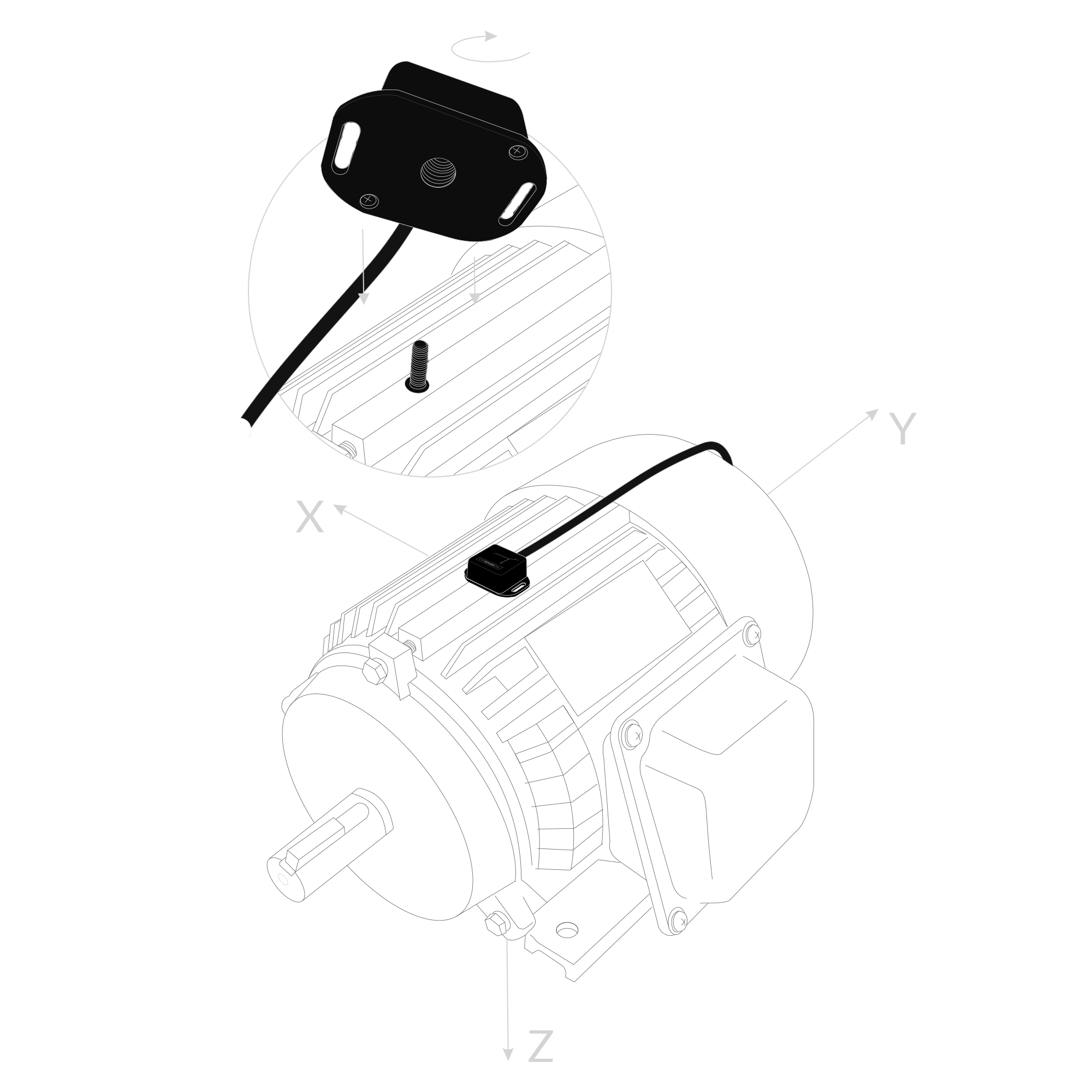Internal thread mounting view