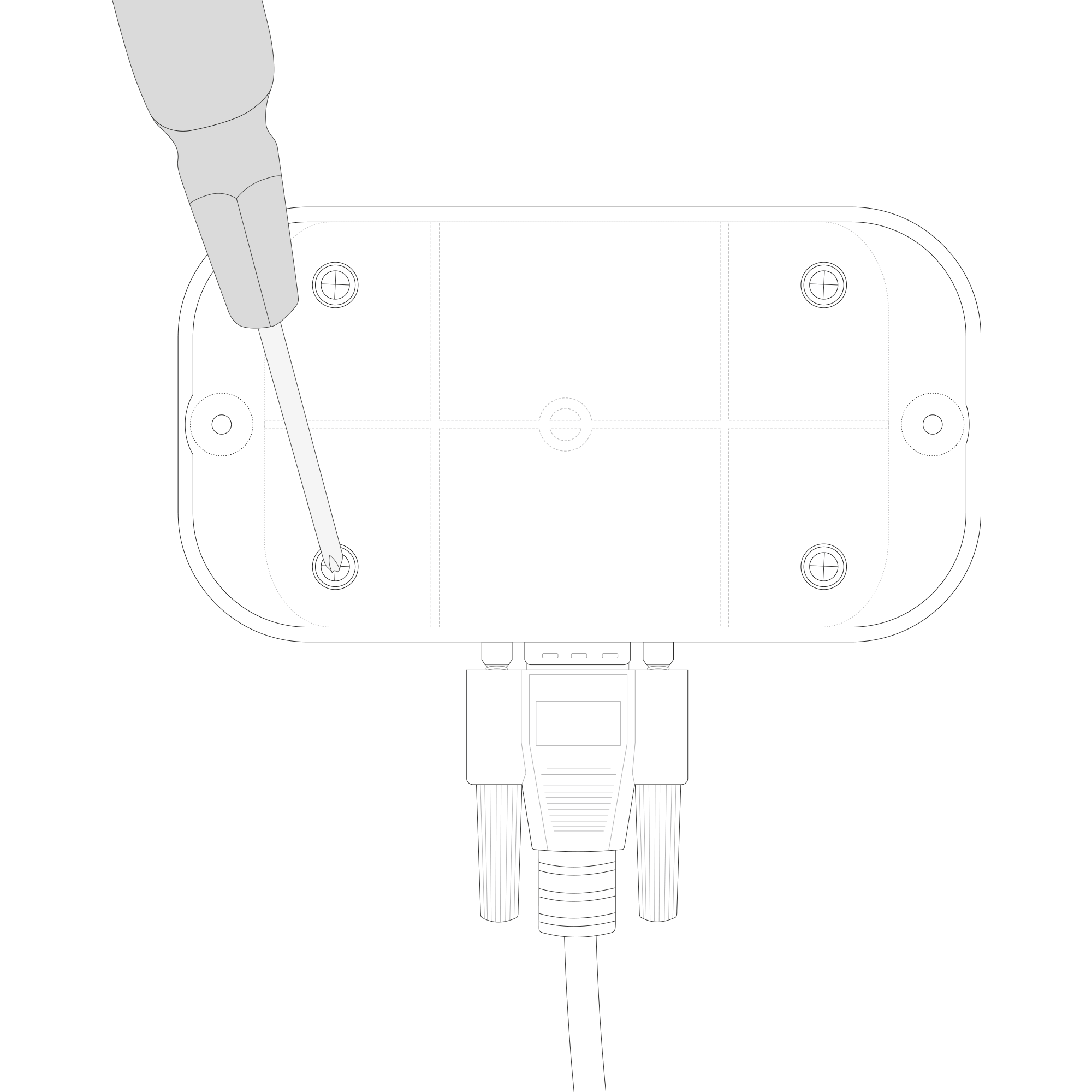 Back view of the device